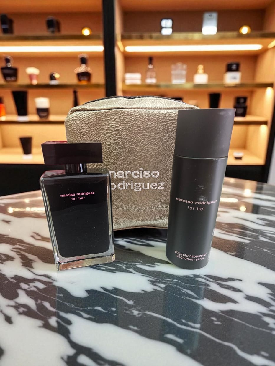 narciso rodriguez for her edt 100ml + deodorante