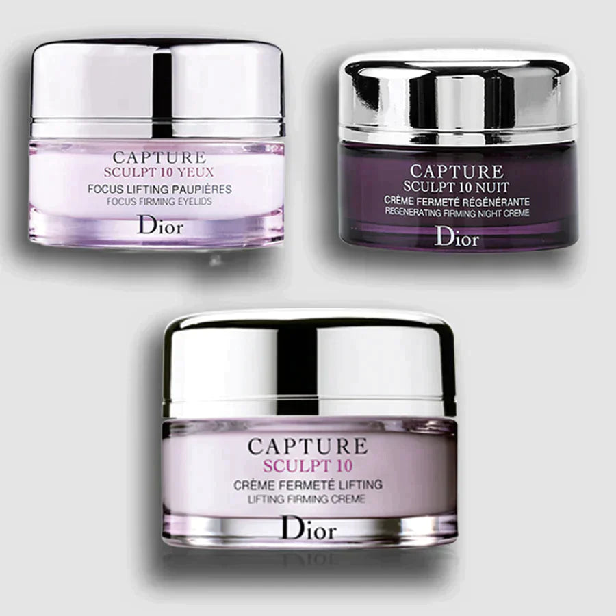 DIOR CAPTURE SCULPT 10 TRIS 3 CREME NUIT50ML/FERMETÉ50ML/YEUX15ML